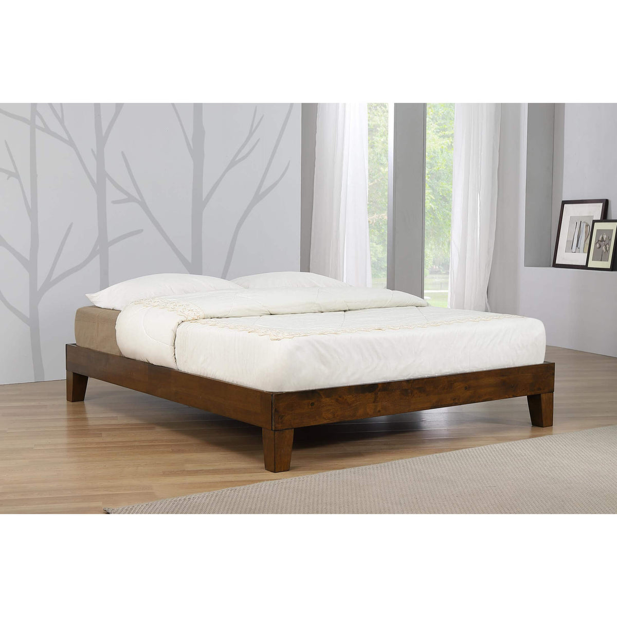 Charlie Platform Bed Rustic Oak