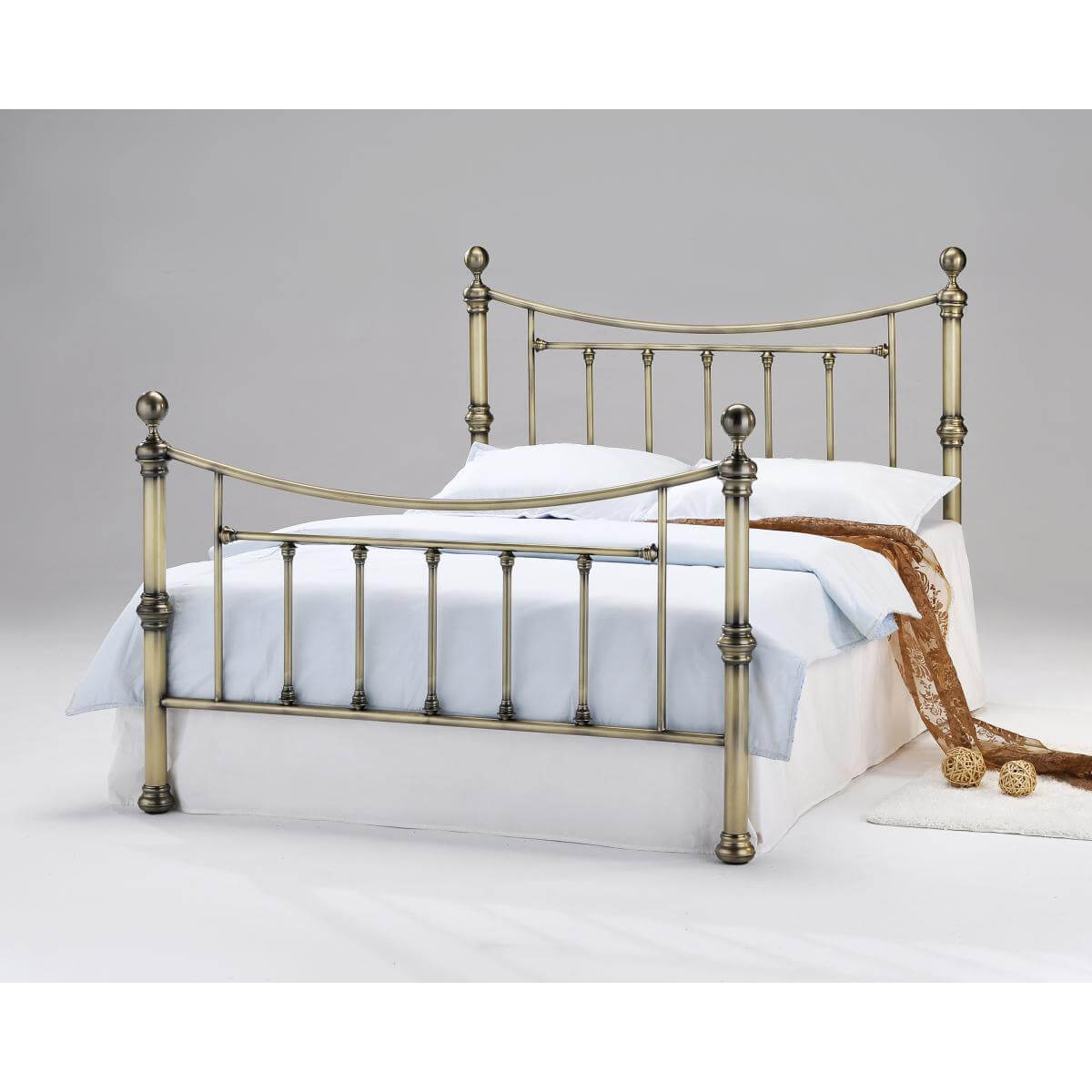 Charlotte Antique Brass Bed