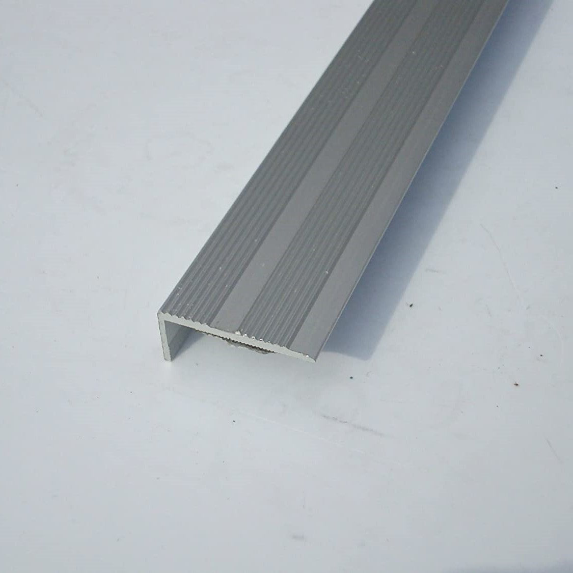 3ft Stick Down Nosing (End Cap) 14mm Matt Silver