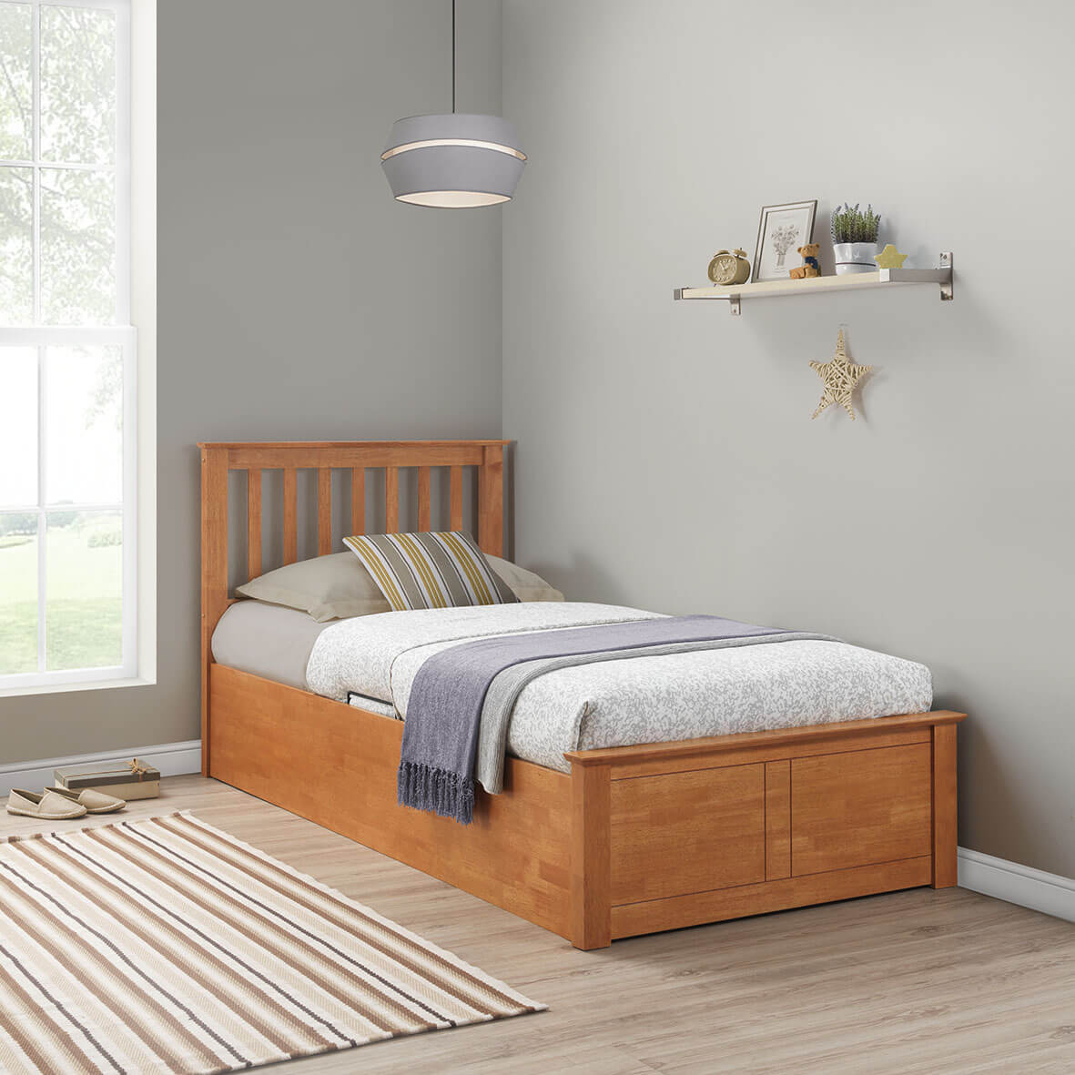 Francis Wooden Ottoman Bed