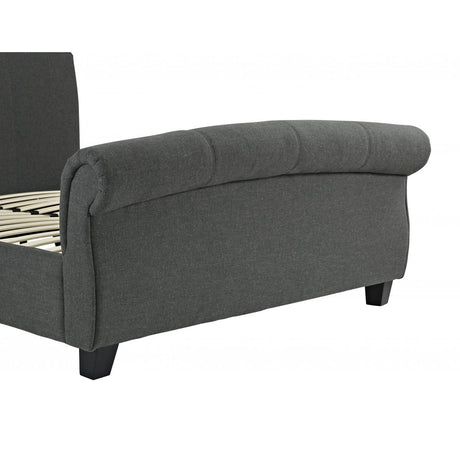 Arabella Linen Fabric Bed Grey