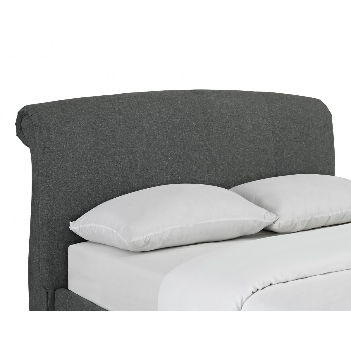 Arabella Linen Fabric Bed Grey