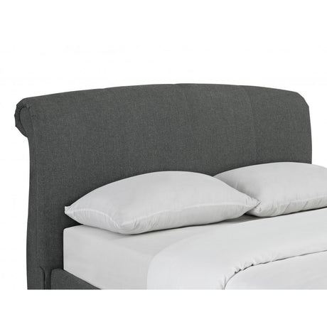 Arabella Linen Fabric Bed Grey