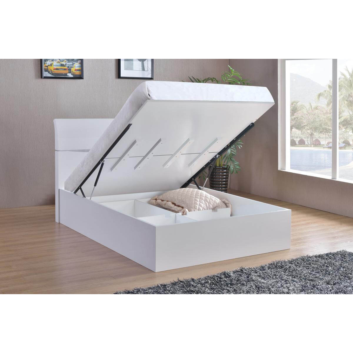Arden High Gloss Storage Bed
