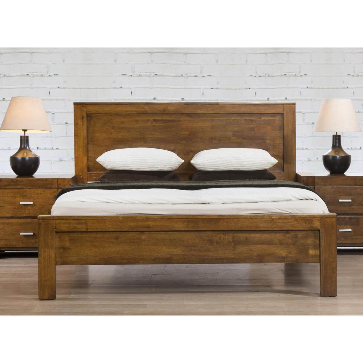 California Bed Solid Rubberwood