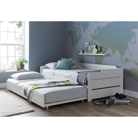 Copella White Guest Bed With Trundle