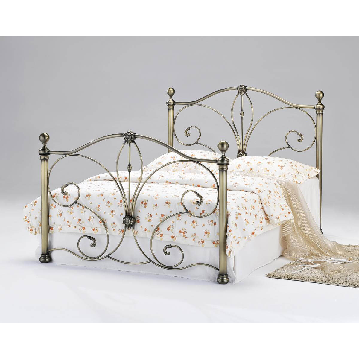Diane Antique Brass Bed