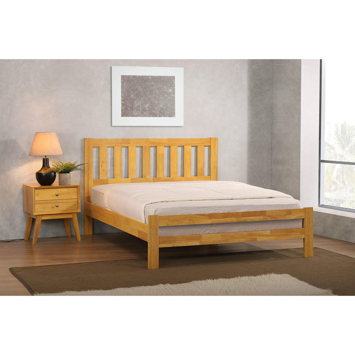 Kempton Bed Solid Hardwood