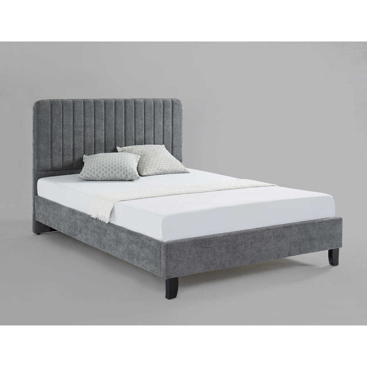 Livingstone Fabric Bed Grey