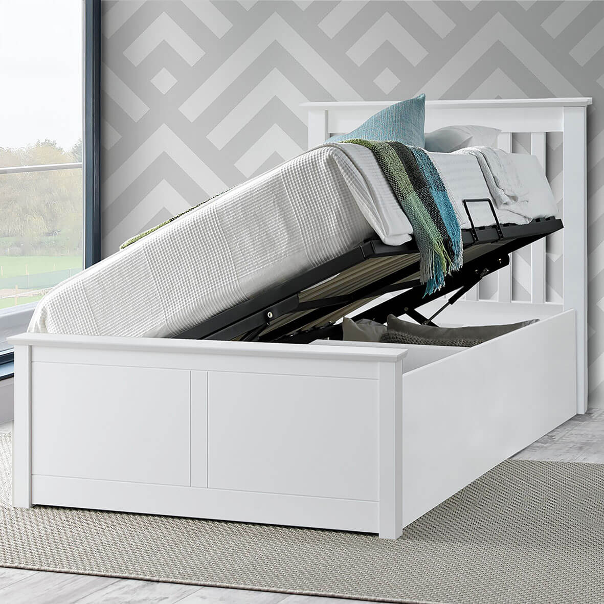Francis Wooden Ottoman Bed