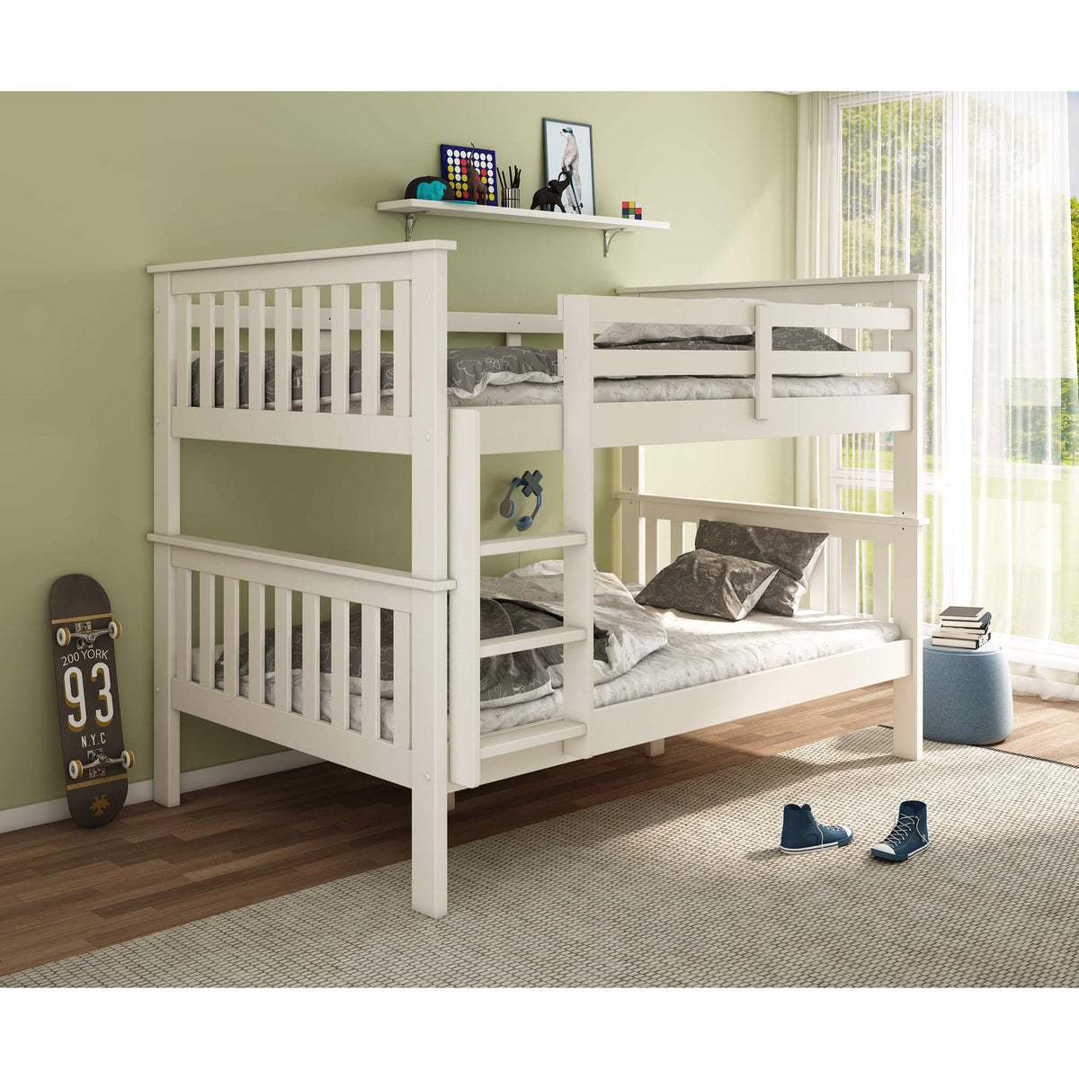 Oslo White Quadruple Bunk Bed