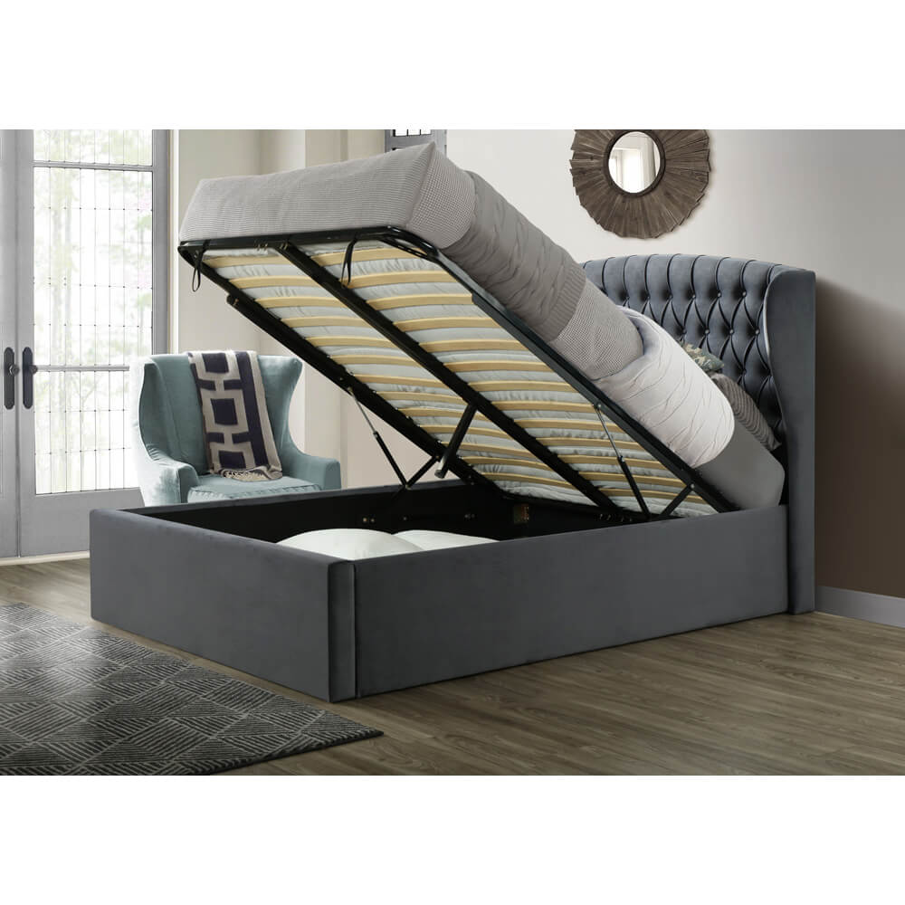 Warwick Velvet Ottoman Bed