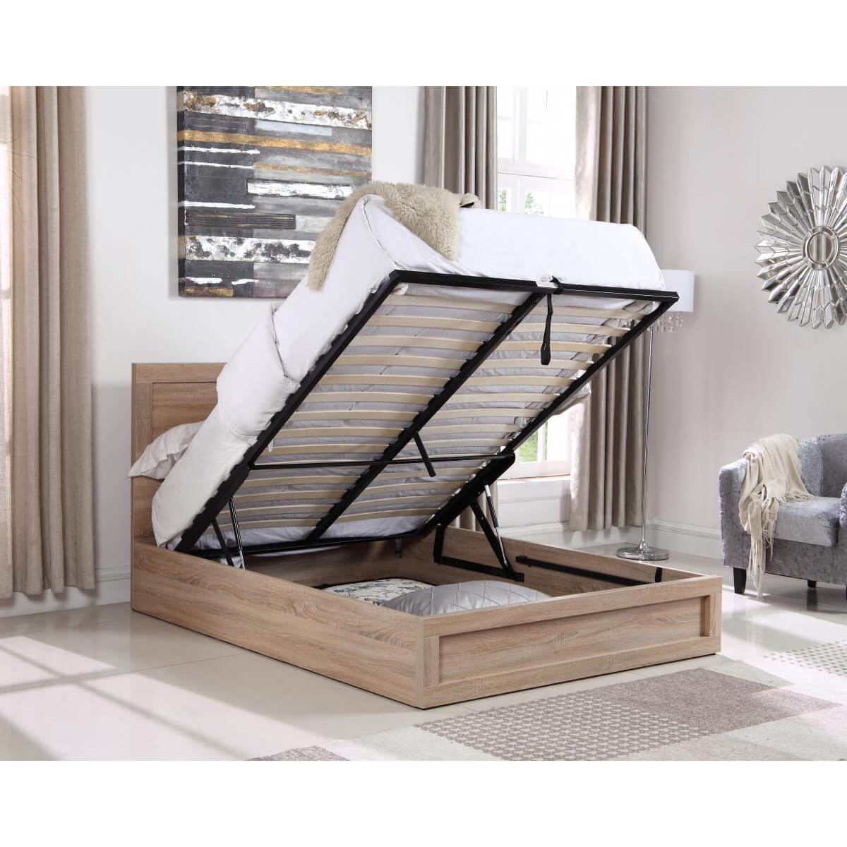 Yewtree Storage Bed Oak