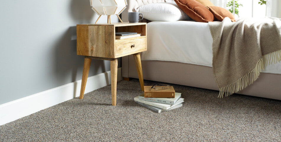 Comfy beige bedroom carpet